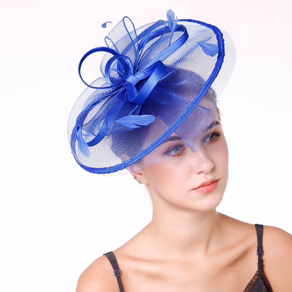 

New Woman Fascinator Hair Clips Handmade Feather Flower Hairpins Wedding Prom Decoration Tea Party Headwear Hair Accessories