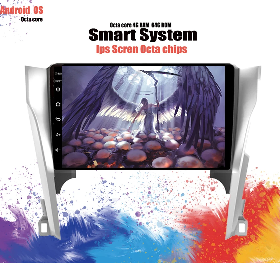 Perfect Android 9.1 Octa Core 10.1" Car DVD Player For Toyota Camry 2012-2014 GPS Navi Support dab+USB IPS Screen Radio LTE 4G Head Unit 1