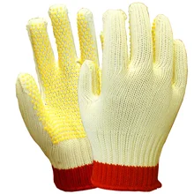 Стальные защитные перчатки Арамидные углеволоконная накладка HPPE анти вырезать перчатки из ПВХ с пупырышками Вырезать сопротивление работы