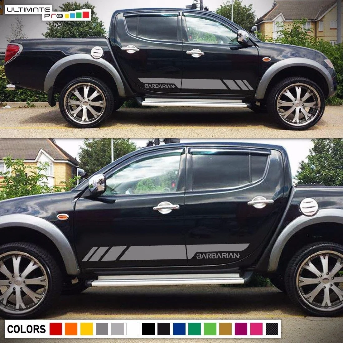 Виниловая наклейка на кровать для Mitsubishi L200 1 комплект/2 шт. порог Стайлинг