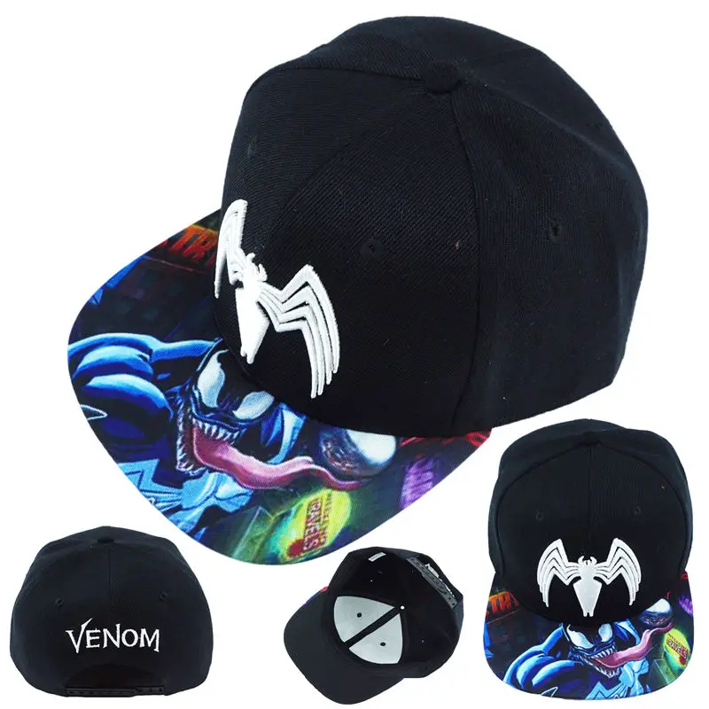 Spider-Man 3D Symbol Black 39Thirty Baseball Cap
