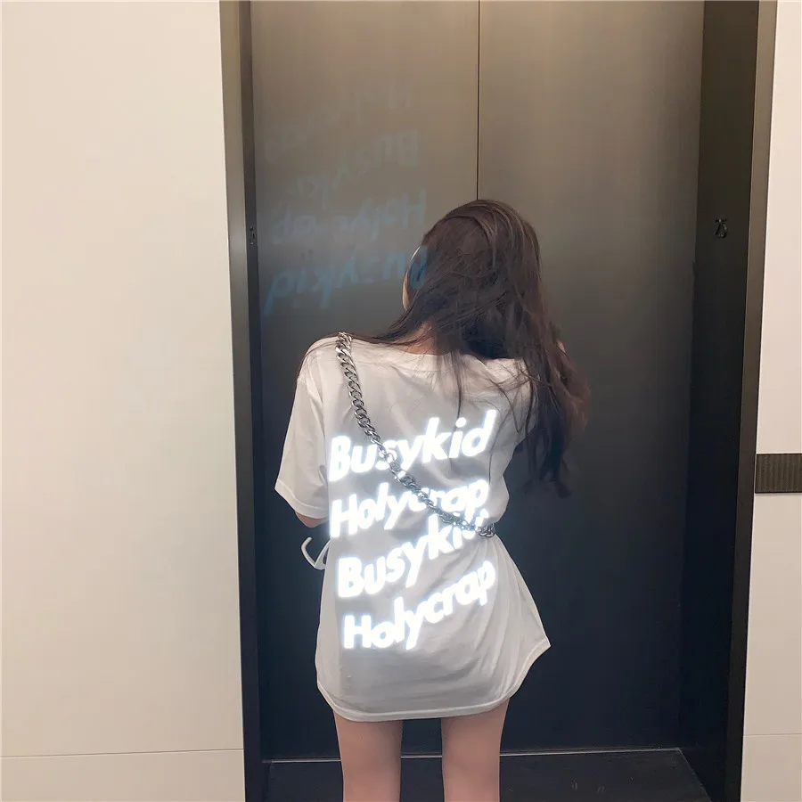 

Reflective Clothing Printed T-fluor tshirt, 2019 Sexy, BFF Moon Fluorescent Short Sleevefluor