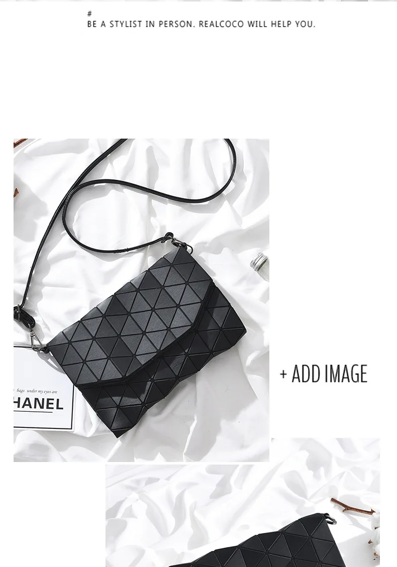 Women Diamond Lattice Laser Sequins Mirror Shoulder Bag Latest Style Geometry Quilted Plaid Mosaic Hasp Messenger Evening Bag (12)