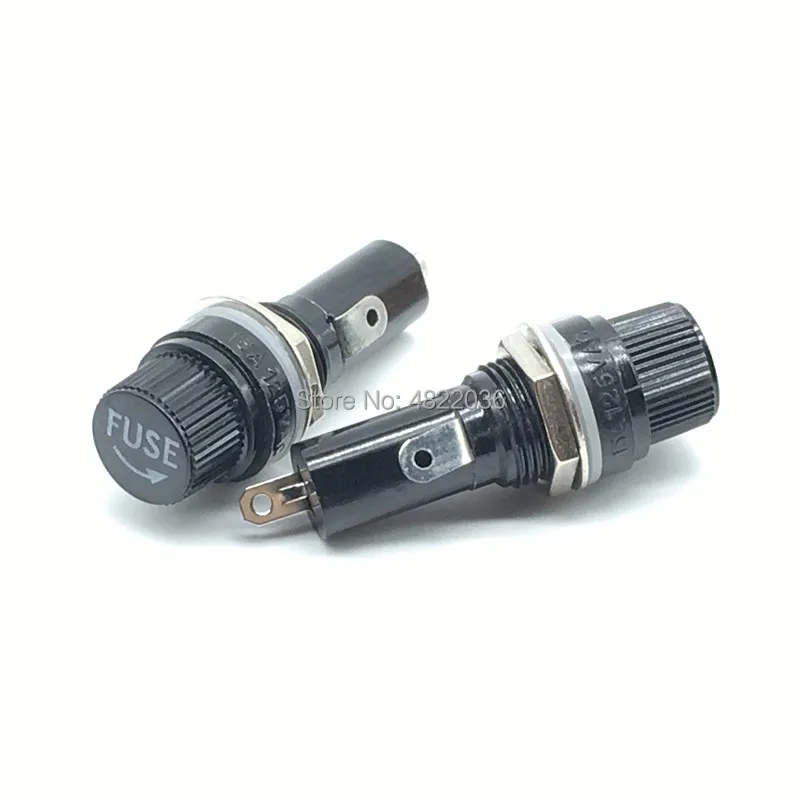 5pcs 6*30mm glass fuse holders 6x30 insurance tube socket fuse holder for insurance Panel Mount Fuse Holder