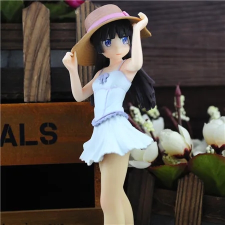 ПВХ аниме Oreimo Shironeko Лето Kuroneko фигурка Gokou Ruri шляпа Белый Кот 1/8 Масштаб Модель Игрушки для девочек хороший подарок ремесло