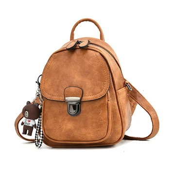 

2019 New Designer Fashion Mini Women Backpacks Soft PU Leather Small Backpack Female Ladies Shoulder Bag Girl Purse mochila