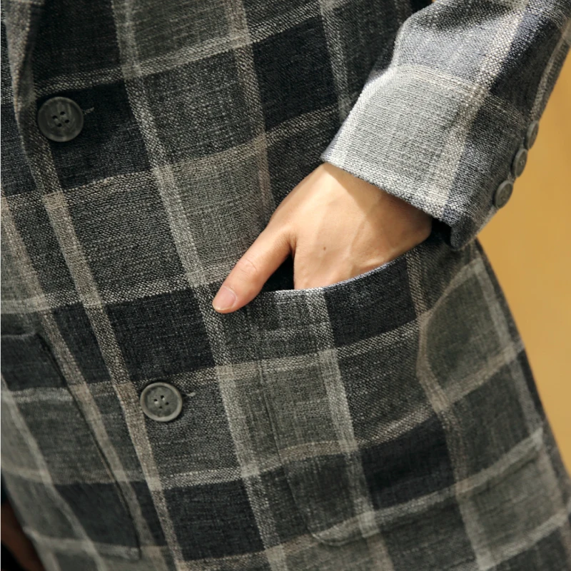  New Lattice Men's Trench Winter Hot Sales Men Long Coats & Jackets Stylish Warm and Comfortable Clo