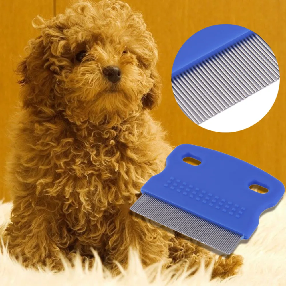 2018 New Arrival 1Pc Dog Flea Comb Steel Brush Hair Comb Dog Grooming