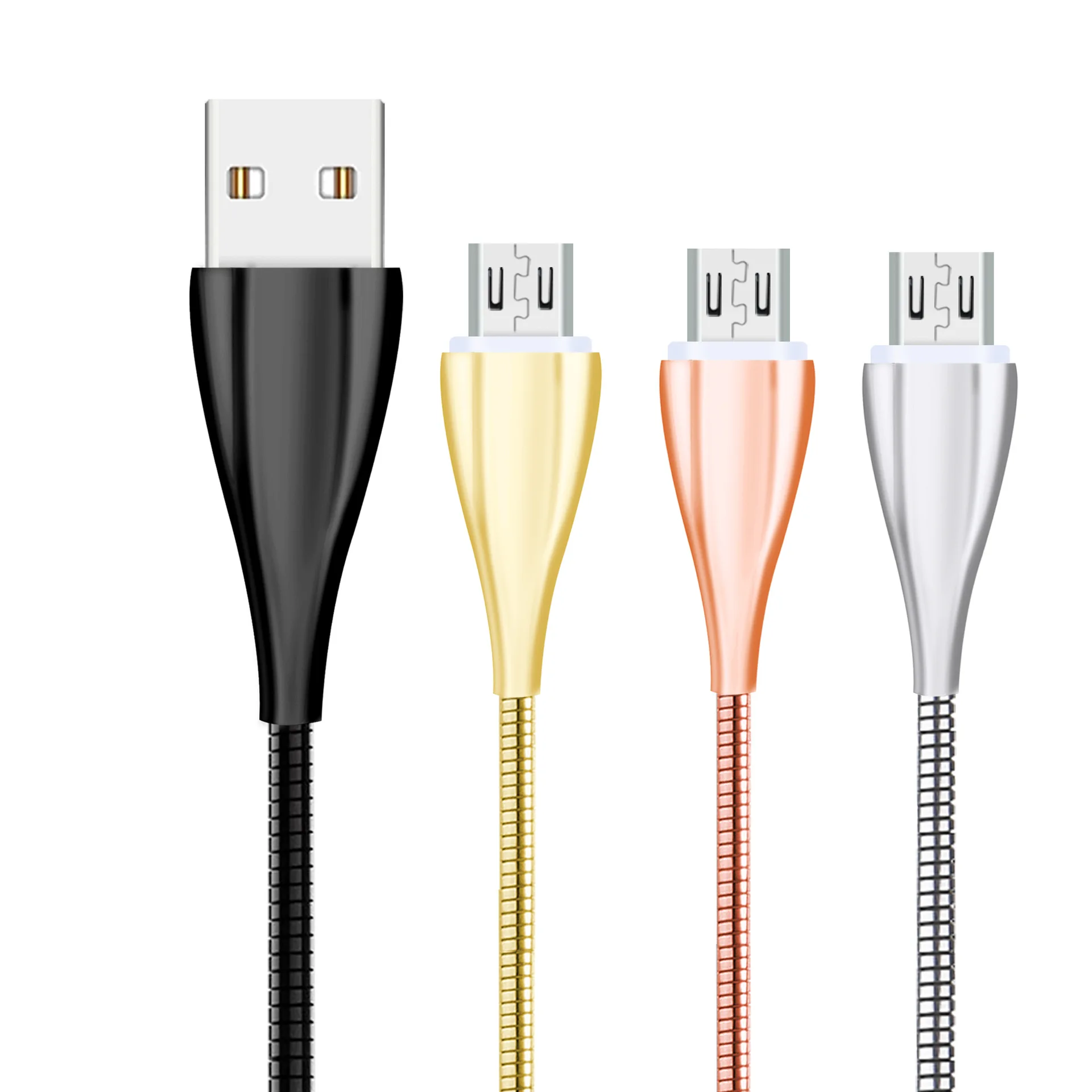 

Reebeen 2.4A metal Micro USB Cable Fast Charge USB Data Cable Cord for Samsung Xiaomi Redmi Note 4 5 Android Microusb Cable