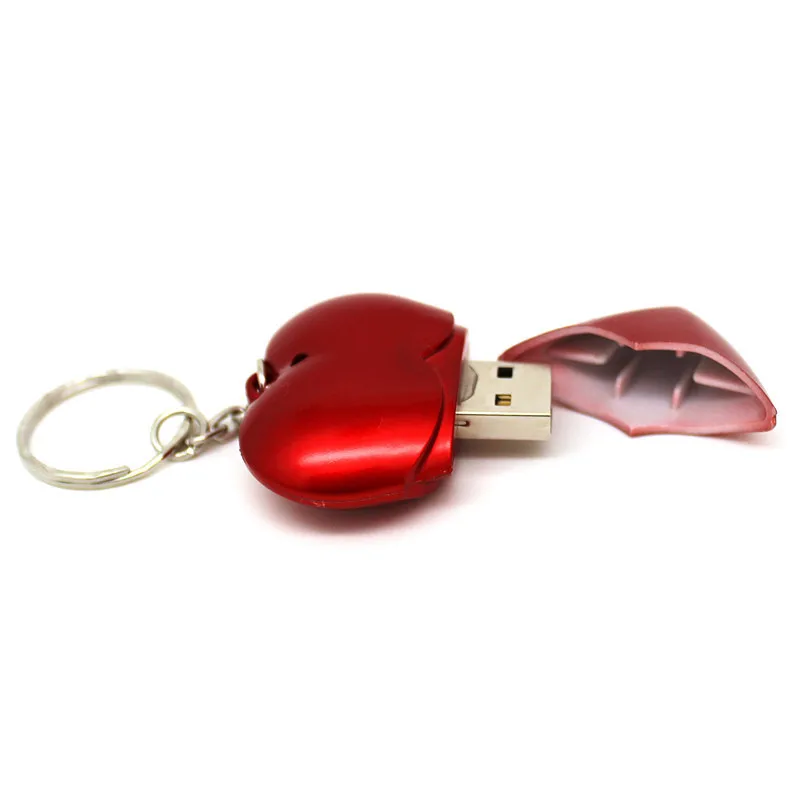 Пластиковый USB флеш-накопитель с красным сердцем, 128 Мб, 4 ГБ, 8 ГБ, 16 ГБ, 32 ГБ, подарок для влюбленных, флеш-накопитель, u-диск, карта памяти, флешка