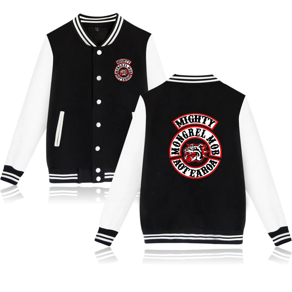 

Hip Hop Kpop Casual Harajuku Long Sleeve Mongrel Mob Baseball Jacket Tops Women Clothes 2018 Print Plus Size 4XL