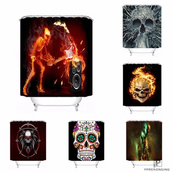 

Custom Danger Skull In Black Circle Tattoo Shower Bath Curtain Mildewproof Waterproof Polyester Various Sizes#0421-21-20