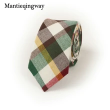 Mantieqingway 6,5 см хлопковые галстуки в клетку для мужчин s свадебный галстук скинни мужские дизайнерские Галстуки Мода Gravatas Vestidos Corbata Tie