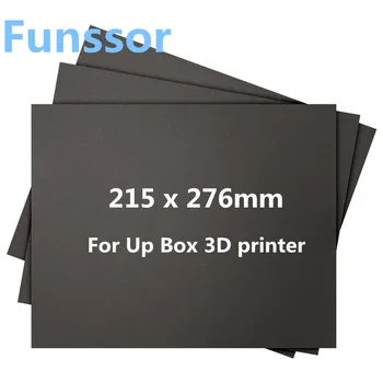 

Funssor 5 pcs*UP BOX 3D printer 3D Printing Build Surface 215 x 276mm for UP BOX 3D printer Square Black printing sheet sticker