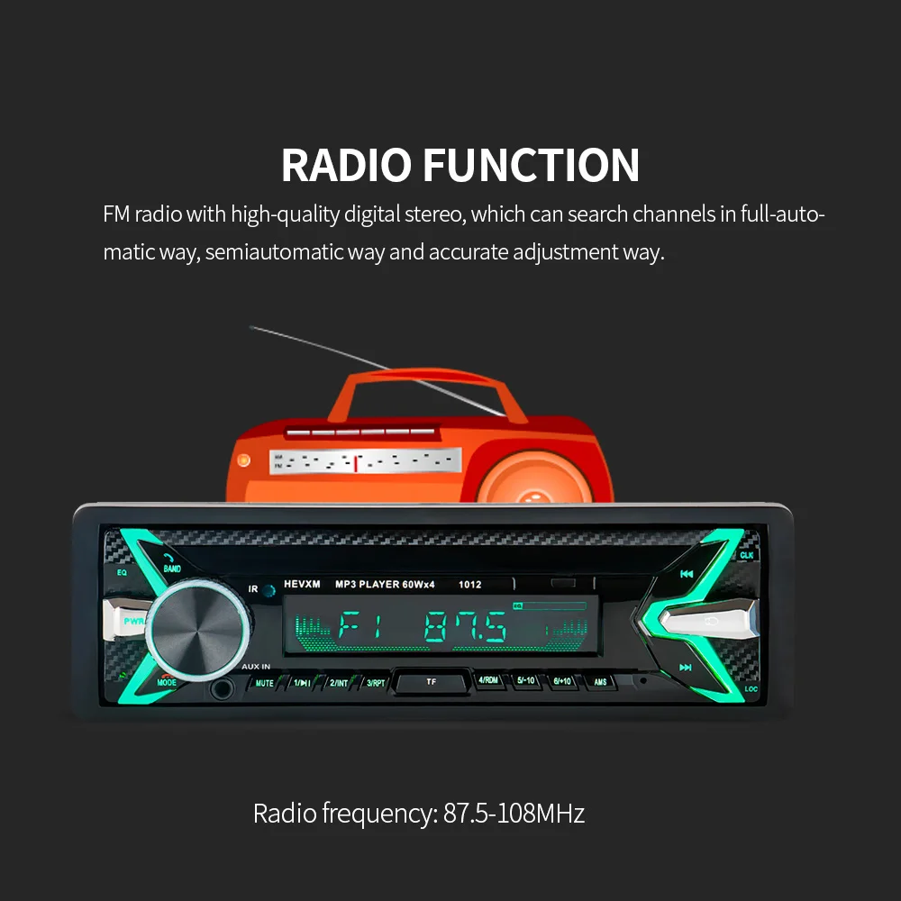 Авторадио USB bluetooth Авто Стерео 1 Din Автомобильная магнитола 12 в FM Aux приемник автомобильный аудио SD MP3 кассета с динамиком