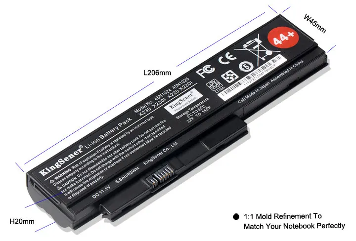 KingSener ноутбука Батарея для lenovo Thinkpad X230 X230I X230S 45N1024 45N1022 45N1023 45N1029 45N1033 5.6Ah/63WH 44