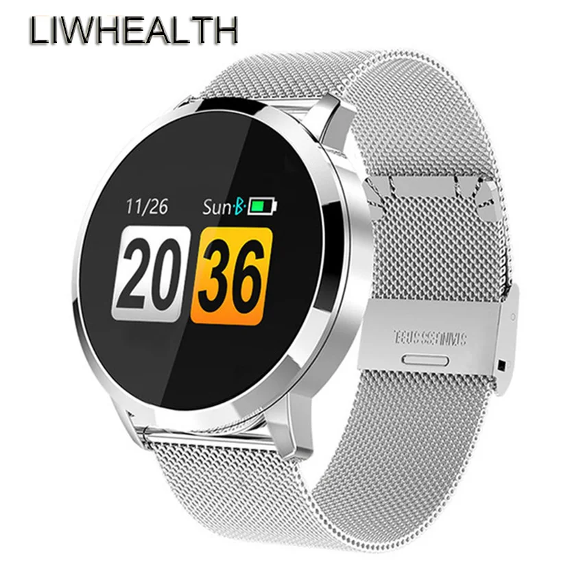 Luxury 360 Smart Watch Men Women HR Cardiaco Monitor Reloj Inteligente Health Smartwatch Fit For Apple/Moto/Xiaomi Steel Band