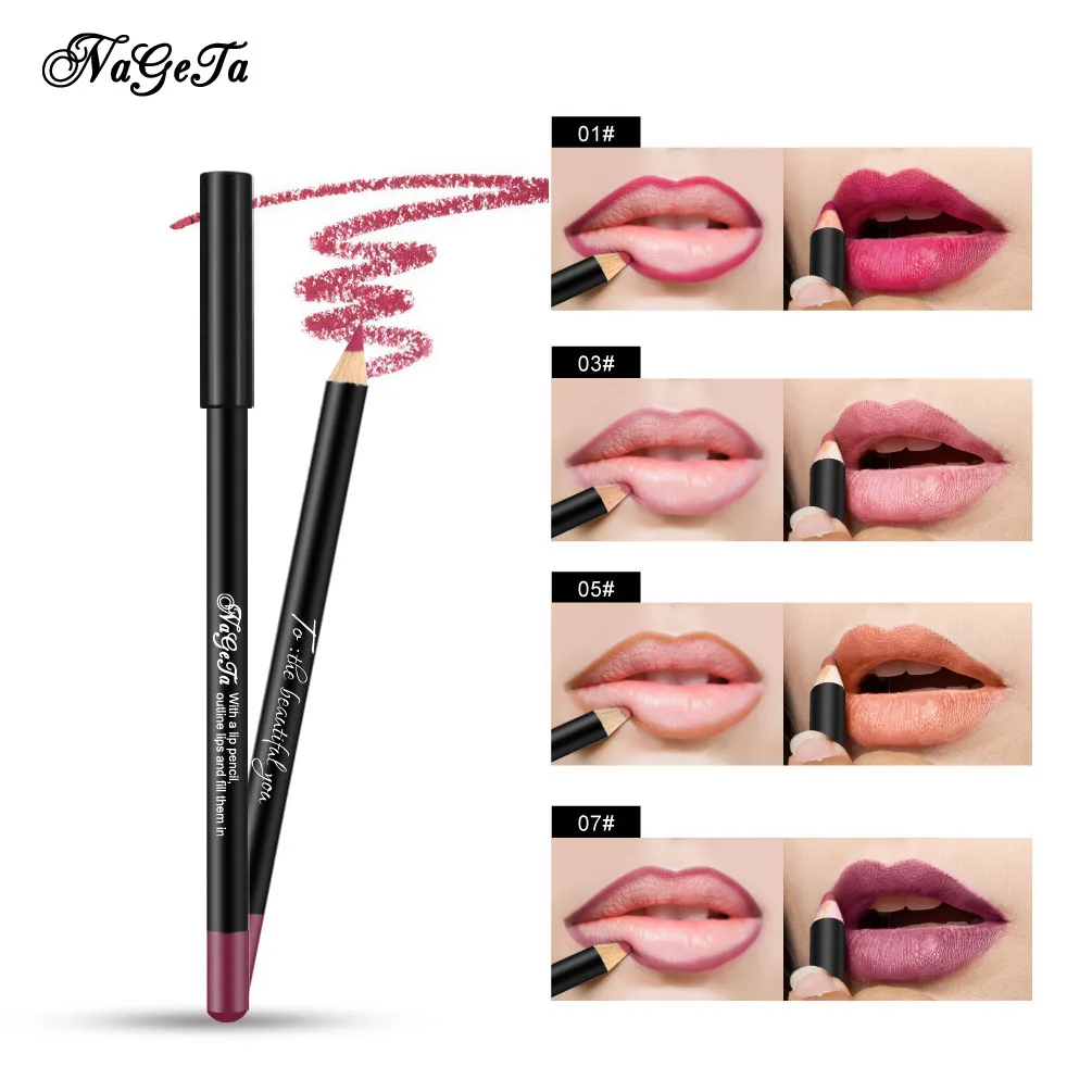 12 Color Women Long Lasting Matte Lip Liner Pencil Waterproof Makeup Pen Lápiz delineador de labios | Красота - Цена: 