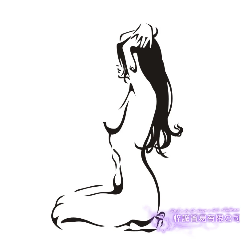 DCTAL Sexy Girl Decal Beauty Body Naked Sticker Wall Bathroom Woman Girl Wall KTV Pub Bar Shop Sticker