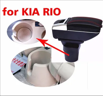 

Black Free perforation Multi-function With an Ashtray and Cup Holder Armrest Box for KIA RIO 2006-2011 Special-purpose armrest