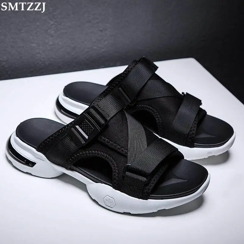 

SMTZZJ Summer Men Slides Fashion Beach Slippers Sandals Lightweight Flip Flops Outdoor Anti-Slip Slippers Sandals Male Shoes