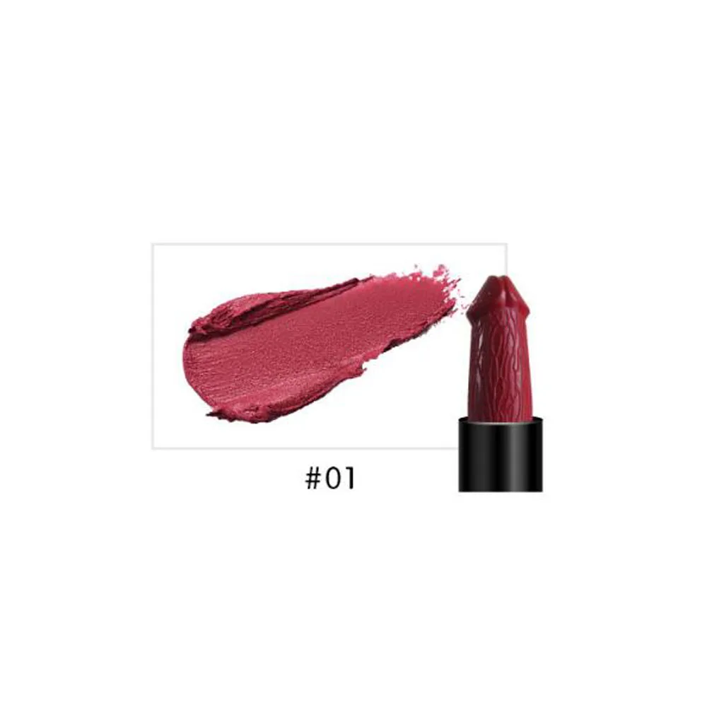 20 Colors Penis Shape Lips Makeup Lipstick Mushroom Long Lasting Moisture Cosmetic Lipstick red Lip matte lipstick waterproof - Цвет: BLEC-01