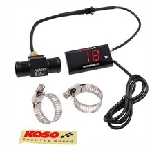 Medidor de temperatura automotivo para motocicleta, medidor de temperatura da água com led digital koso com sensor para nmax cb 400 cb500x ybr125 xmax250 300