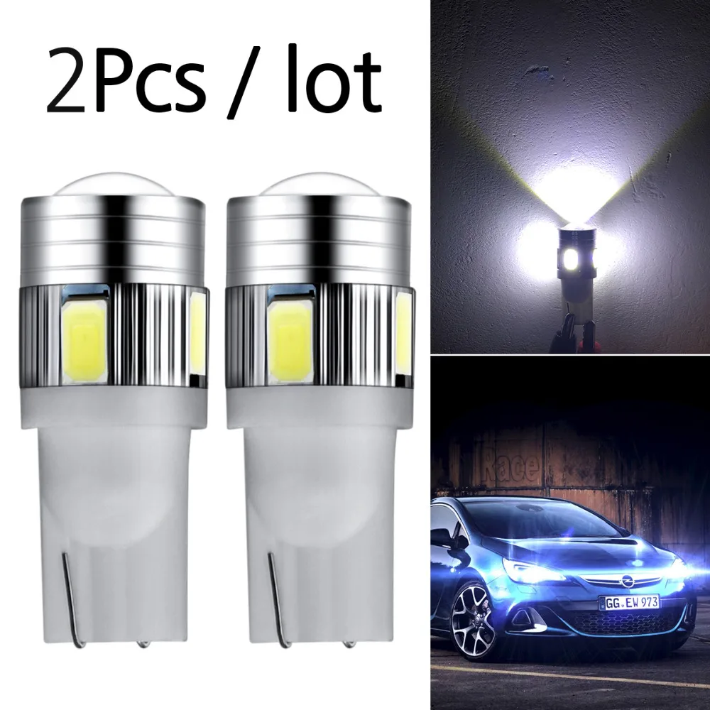 

2Pcs Car styling T10 W5W 168 194 6SMD LED Car Wedge Side Light Bulbs Lamps Car Tail Lights Side Parking Dome Door Map Lighting