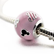 DIY Подходит Европейский Pandora талисманы браслет и цепочки ожерелья 925 пробы серебро Jewlry мышь икона бусины для женщин