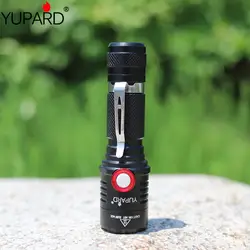 YUPARD XM-L2 светодиодный Плавная фонарик с регулируемой яркостью факел лампа с USB подзарядкой T6 светодиодный 18650 аккумуляторная батарея куртка