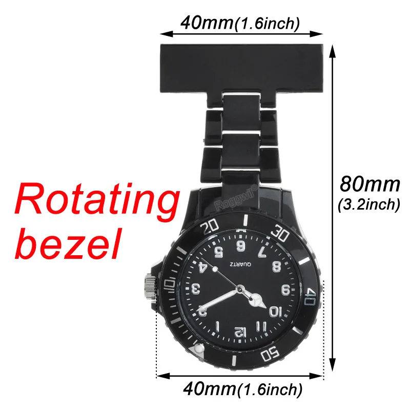 Персонализированная Лазерная Выгравированная брошь, вращающаяся на батарейках рамка Helthcare Fob пластиковые часы для медсестры