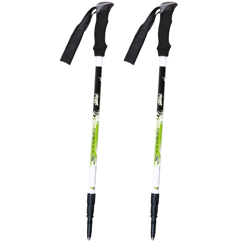 Pioneer ultraligero mango de espuma EVA 3 sección ajustable de fibra de carbono bastones senderismo Trekking Camping equipo