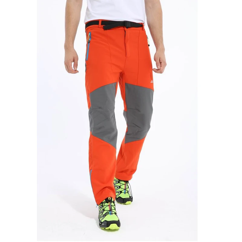 Pantalones de senderismo al aire libre de alta calidad a prueba de viento térmico Softshell pantalones hombres impermeables Trekking escalada Camping Pantalones