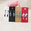 100pcs 4*9cm kraft/black /hot pink/white paper blank jewelry display card cardboard earring package hang tag card ► Photo 3/6