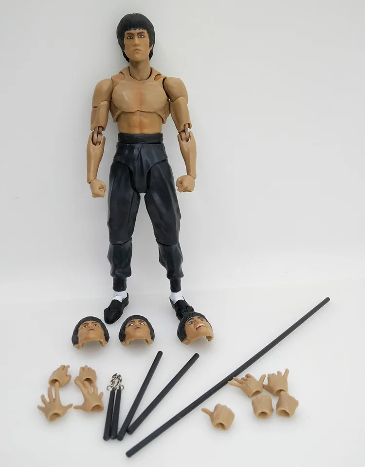 Bruce Lee PVC Action Figure Fighting Version Collection Model Toys Kid Gift