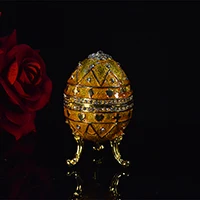 QIFU Новое поступление Россия популярное qifu faberge яйцо домашнее украшение металлические поделки - Цвет: Yellow