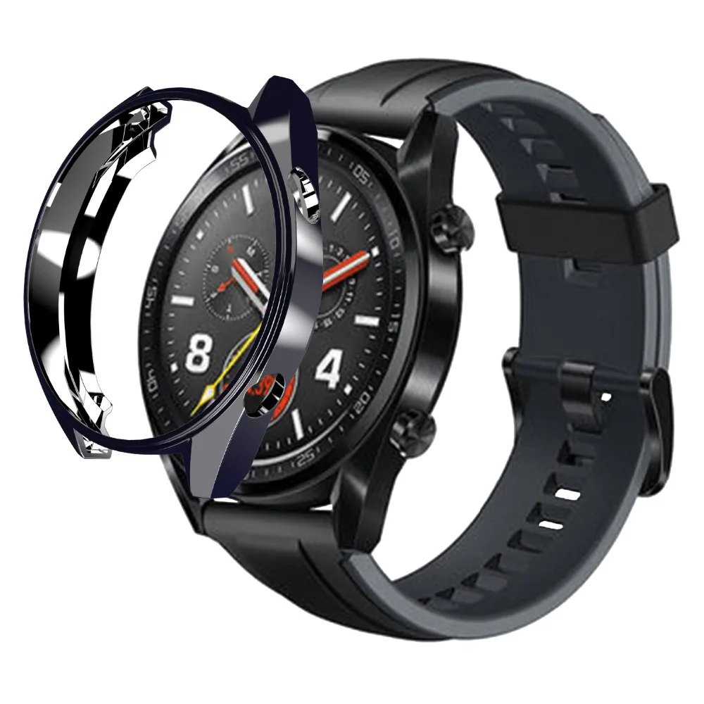 Покрытие ТПУ защитный чехол для huawei Watch GT 46 мм защитный чехол тонкий мягкий Корпус рамка чехол для huawei GT Watch