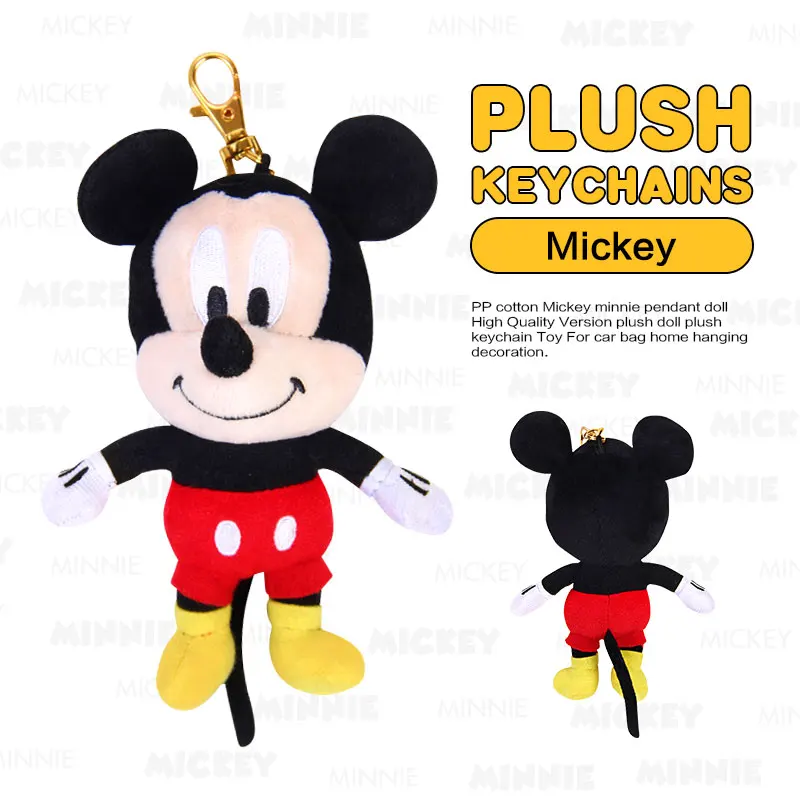 

14cm PP Cotton mini Mickey Mouse Minnie Plush Toys Cute Stuffed Toys Cartoon Figure Kids Children Gift Plush Keychains