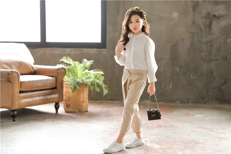 Blusa plus Calças Conjuntos de Roupas Primavera Meninas Roupas Set Menina Terno Adolescentes Two piece Suit 3 15y Bebê Meninas Grandes Blusa Ca163 19 terno 3-15y bebê meninas grandes blusa conjuntos de roupas ca163