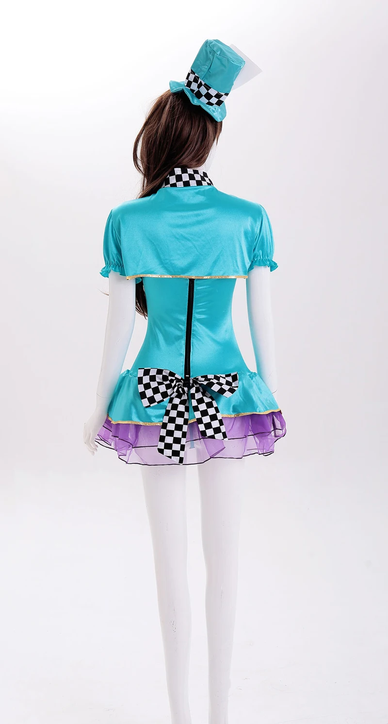 Женский Сексуальный Костюм Алиса Mad Hatter Мини Короткое платье балетная кукла