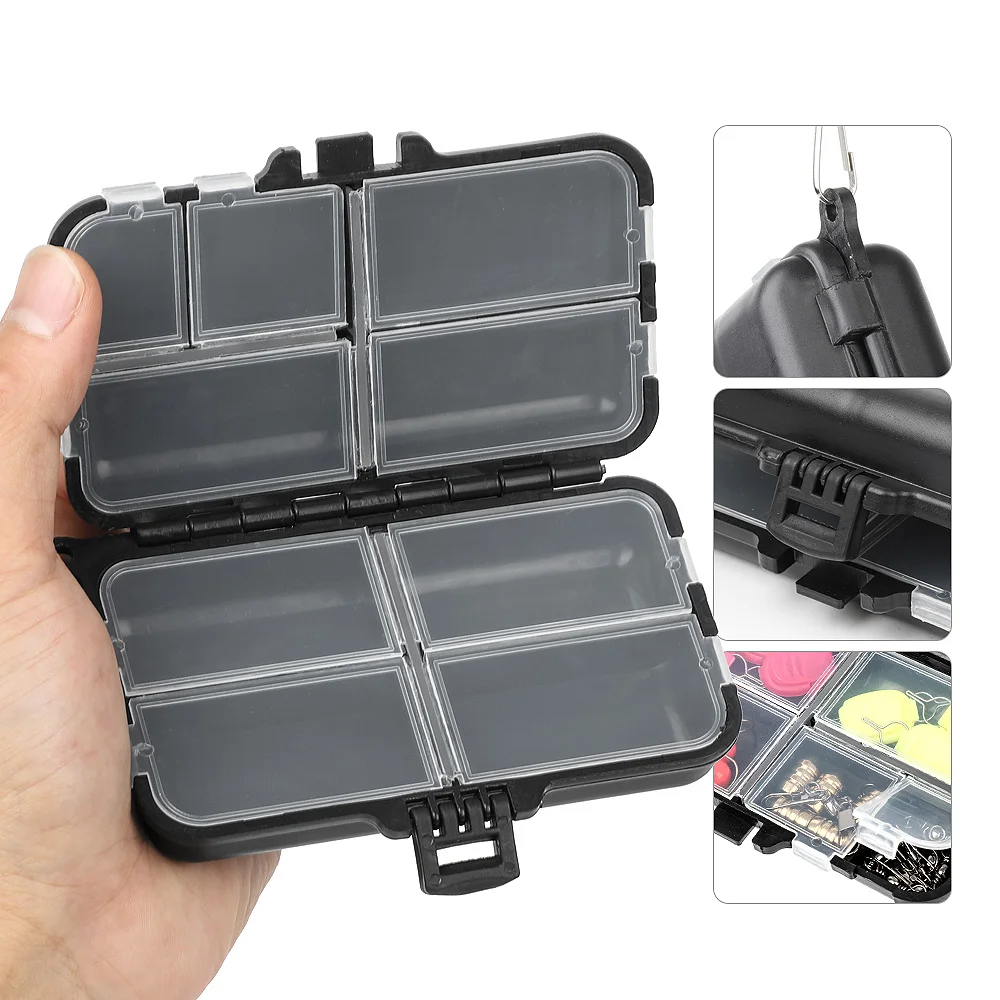 DONQL Fishing Box For Baits 7/9/10/12 Compartments Storage Lure Spoon