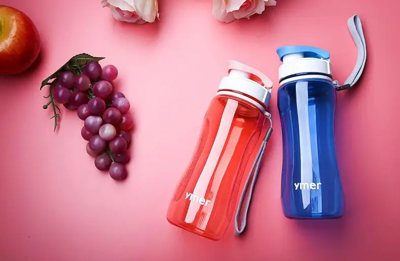 

Newest 560ml\590ml Plastic Water Bottle Simple Design Leak-proof Portable Sports Travel Space