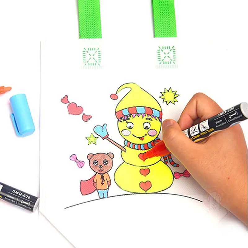 Рисование игрушки для детей DIY Сумочка с граффити дети Ремесленная живопись игры