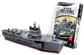 

3D Stereo Puzzle Toys Model De Gaulle Aircraft Carrier Model toys for Children Educational gift DIY Toys