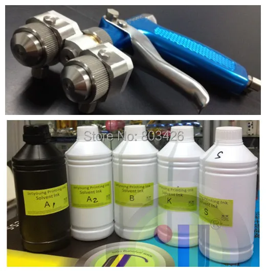

[Promotion kit] Spray chrome trial kit, KABS chemical each 1 liter+ High quality dual head spray gun, Cover 200 square meter
