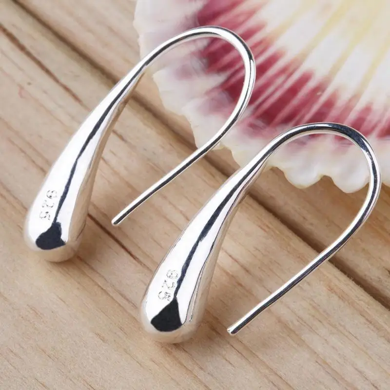 

1Pair Fashion Luxury Silver Water Drop Earrings Ear Ring for Women Dangle Earring Jewelry Pendientes Mujer Moda