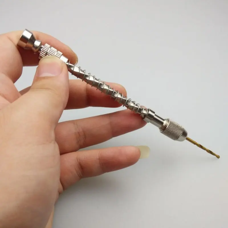 Jewelry Watch Repair Jewelry Drill Bit Wood Spiral Hand Drill&Spring