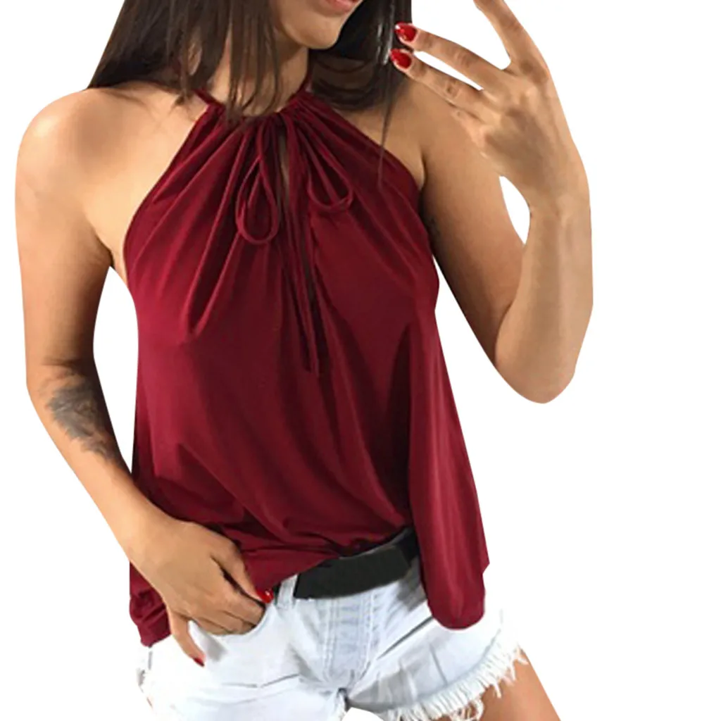

Summer Tank Top Womens Cami Cut Out Tops Keyhole Front Sleeveless Shirt Loose Stretch Soft Daily Casual Beach party Vest