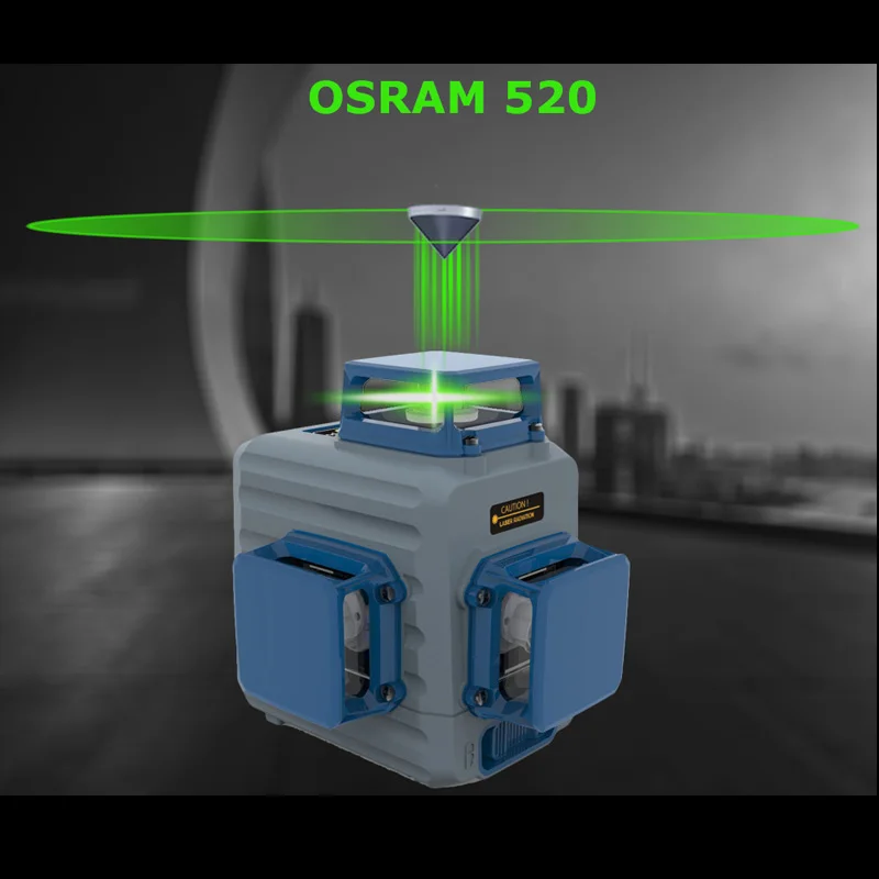 Mideke BOX360 лазерный нивелир 360 12 линий 3D зеленый балки Горизонтальная и вертикальная