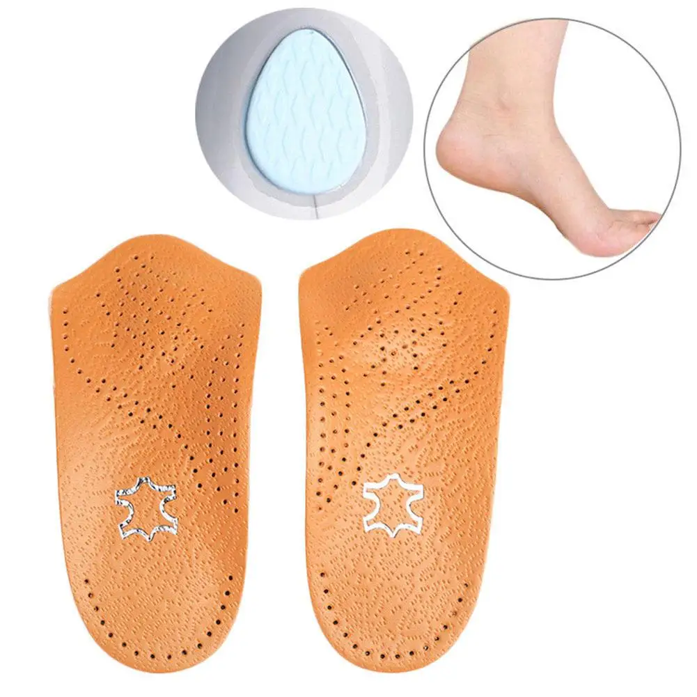 

BellyLady Unisex Half Arch Support Orthopedic Insoles Flat Foot Correct Feet Care Shoe Pad